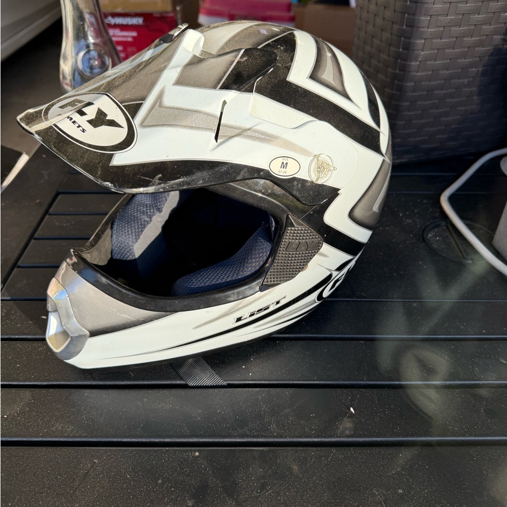 Fly Racing Black and White Helmet